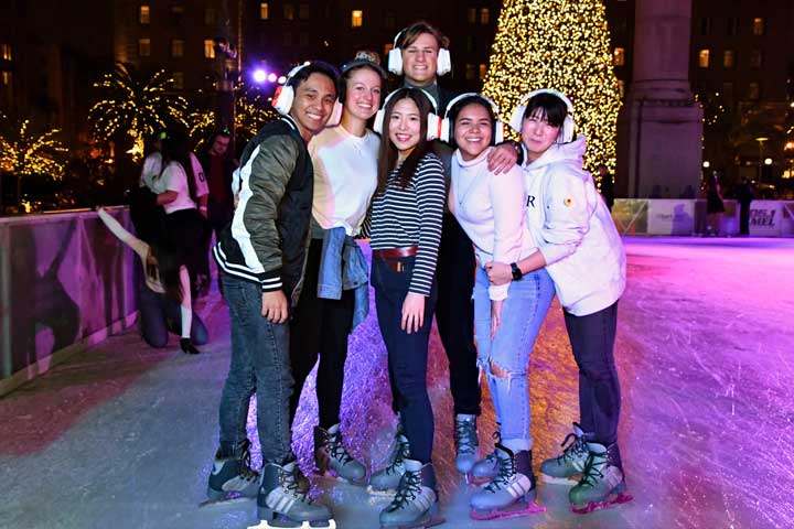 Silent Skaters at Union Square Ice Rink